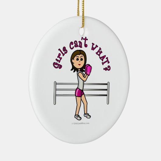 Lichtroze doos keramisch ornament (Rechts)