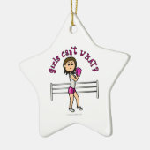 Lichtroze doos keramisch ornament (Links)