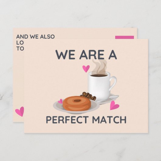 Lichtroze Doughnut Briefkaart (Voorkant / Achterkant)