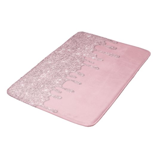 Lichtroze drijvende glitter Bath Mat (Gekanteld)