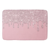 Lichtroze drijvende glitter Bath Mat (Voorkant)