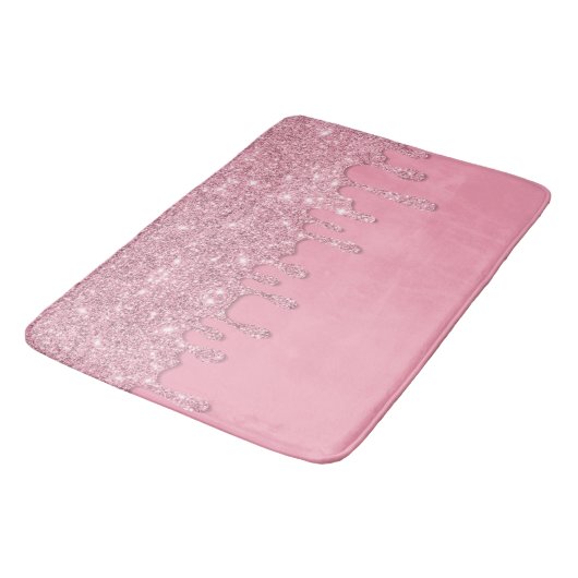 Lichtroze drijvende glitter Bath Mat (Gekanteld)