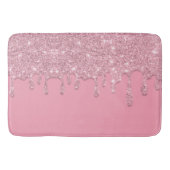 Lichtroze drijvende glitter Bath Mat (Voorkant)