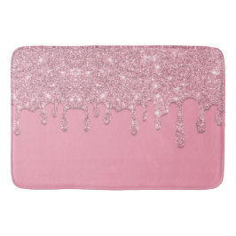 Lichtroze drijvende glitter Bath Mat