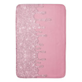 Lichtroze drijvende glitter Bath Mat (Voorkant Verticaal)