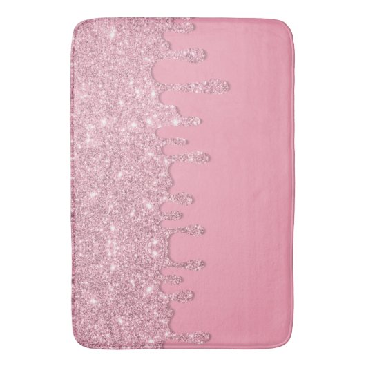 Lichtroze drijvende glitter Bath Mat (Voorkant Verticaal)