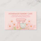 Lichtroze Dual Color Waterverf Bakkerij Visitekaartje (Voorkant)