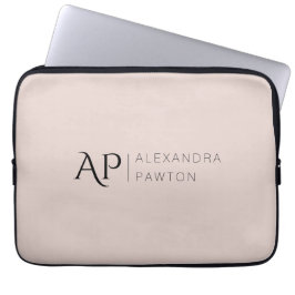 Lichtroze Eenvoudige minimalistische minimalistisc Laptop Sleeve