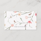 lichtroze elegant recept voor bruid informatiekaartje (Achterkant)