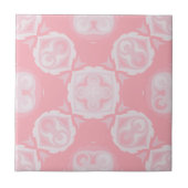 Lichtroze elegante mozaïekbarokige  patronen tegeltje (Voorkant)