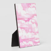 Lichtroze elegante wolken decor fotoplaat (Zijkant)