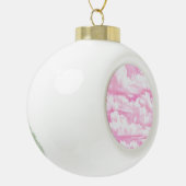 Lichtroze elegante wolken decor keramische bal ornament (Links)