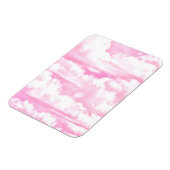 Lichtroze elegante wolken decor magneet (Linkerzijde)