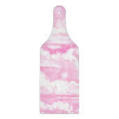 Lichtroze elegante wolken decor snijplank (Voorkant)