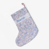 Lichtroze en babyblauw kleine kerstsok (Achterkant (Hangend))