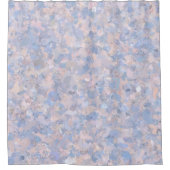 Lichtroze en blauw douchegordijn (Voorkant)
