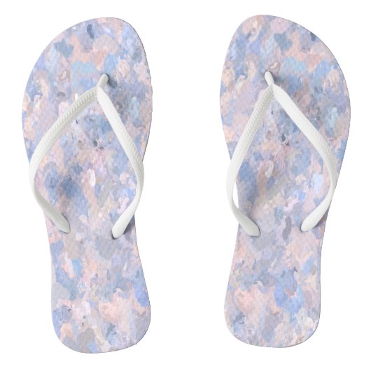 Lichtroze en Blauw Teenslippers (Voetbed)
