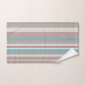 Lichtroze en blauwe strepen bad handdoek (Handdoek)