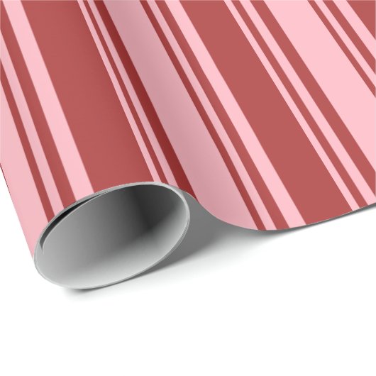 Lichtroze en bruin gevoerd patroon inpakpapier (Rol Hoek)