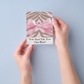 Lichtroze en bruine Zebra met lint Flyer (Hand)