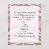 Lichtroze en bruine Zebra met lint Flyer (Achterkant)