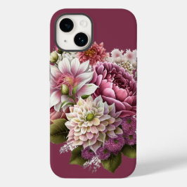 Lichtroze en Cream Florals iPhone Case
