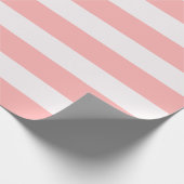 Lichtroze en crème luifel strepen cadeaupapier (Hoek)