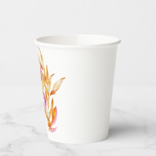 Lichtroze en geel bodemkundig Vrijgezellenfeest Papieren Bekers (Links)