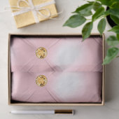 Lichtroze en Gouden Geplooid Tissuepapier (Geschenk)