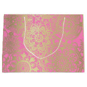 Lichtroze en gouden Mandala - Patroon Grote Gift B Groot Cadeauzakje (Voorkant)