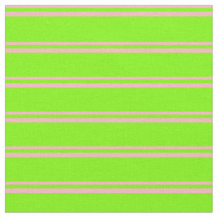 Lichtroze en groen gekleurd, gelinkt/gestreept pat stof