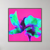 Lichtroze en groene bloemencanvas Print (Voorkant)