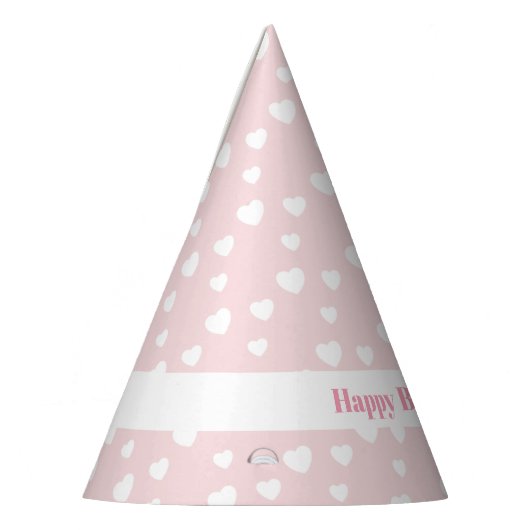 Lichtroze en harten, verjaardag, douche, feest feesthoedjes (Links)