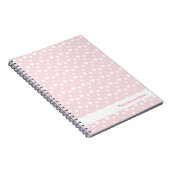Lichtroze en harten, verjaardag, feest, party notitieboek (Rechterzijde)