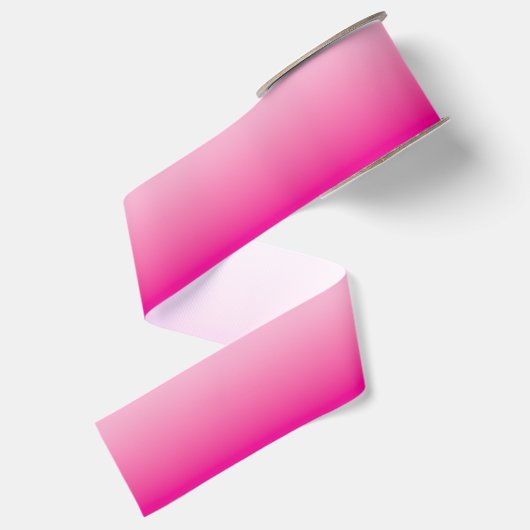 Lichtroze en heetroze ombre grosgrain lint (Achterkant)