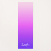 Lichtroze en hete roze violette gepersonaliseerde yogamat (Voorkant)