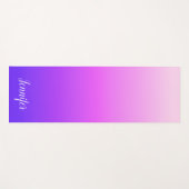 Lichtroze en hete roze violette gepersonaliseerde yogamat (Voorkant (horizontaal))