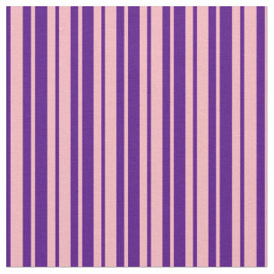 Lichtroze en Indigostrips/lijnpatroon Stof