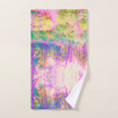 Lichtroze en koraaltuin bad handdoek (Handdoek)