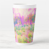 Lichtroze en koraaltuin latte mok (Voorkant)