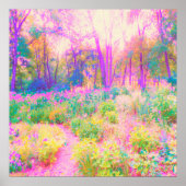 Lichtroze en koraaltuin poster (Voorkant)