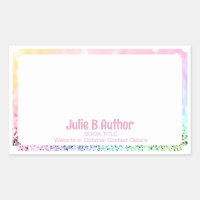 Lichtroze en Paarse Glitter Book Signing Bord