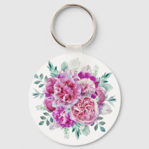 Lichtroze en paarse pinda's sleutelhanger