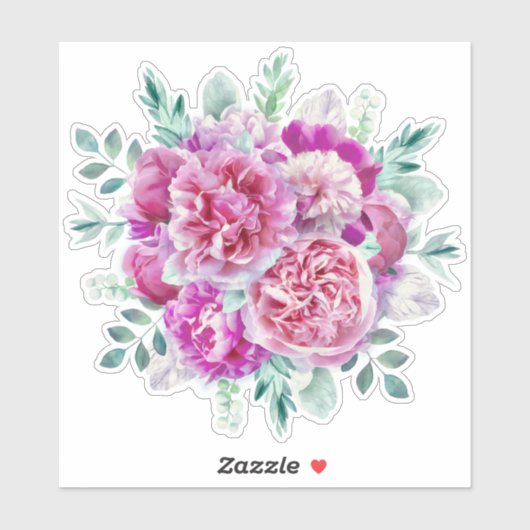 Lichtroze en paarse pinda's sticker (Vel)