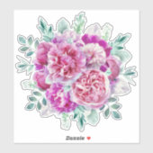 Lichtroze en Paarse volken Sticker (Vel)