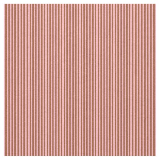 Lichtroze en Sienna Lined/Striped Pattern Stof (Close Up)