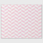 Lichtroze en wit Extra Groot Herringbone Cadeaupapier (Vlak)