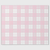 Lichtroze en wit geplakt patroon |Groot | Cadeaupapier (Vlak)