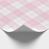 Lichtroze en wit geplakt patroon |Groot | Cadeaupapier (Hoek)