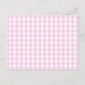 lichtroze en wit gingham patroon preppy girly briefkaart (Voorkant)